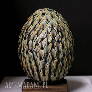 handmade dekoracje wielkanocne smocze jajo, ceramika