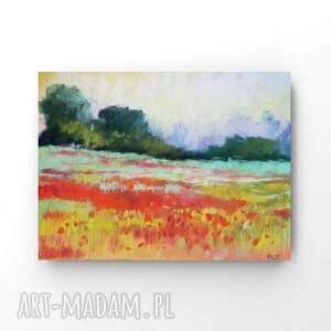 łąka - praca formatu 18/24 cm pastele suche
