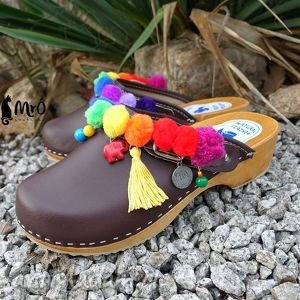 handmade buty niepowtarzalne tęczowe boho chodaki