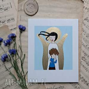 anioł stróż z chłopcem zamówienie p - Dla dziecka