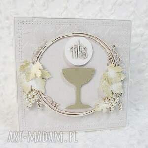 handmade scrapbooking kartki pierwsza komunia - kartka i pudełko