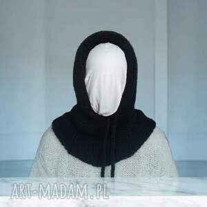 77 alpaka 23 jedwab kominiarka, balaklawa, komin z kapturem handmade, balaclava, dodatek na jesień, naturalne