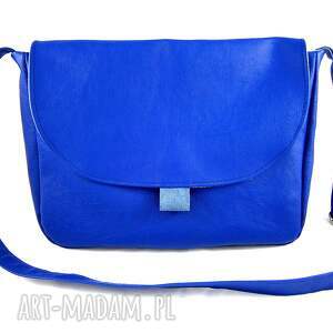 handmade na ramię leather blue ellie