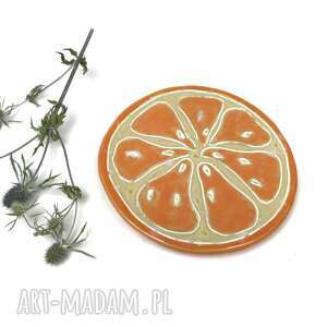 ceramiczna mydelniczka/spodeczek na biżuterię ręcznie robiona pomarańczka