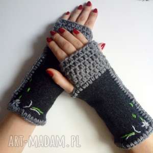 ręcznie zrobione rękawiczki rękawiczki mitenki