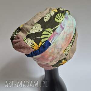 handmade opaski turban w uniwersalnym rozmiarze niezwykle ciekawy szyty z różnego