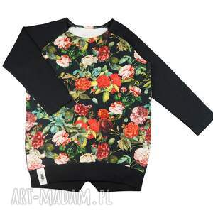 bluza kwiaty 110-128, dziewczęca, bluzka w kwiaty, dla dziecka, bawełna