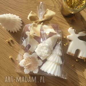 zestaw upominkowy świec sojowych handmade dekoracje, prezent, mikolajki boże