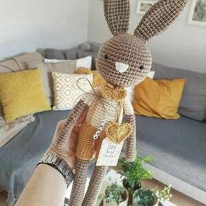 ręcznie wykonane maskotki królik tadek - szydełkowy przyjaciel twojego