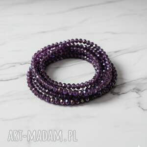 Bransoletka Kryształowa - Głęboki Fiolet (Amethyst Glow)