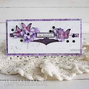 handmade scrapbooking kartki pozytywna kartka - fioletowa #1, 825