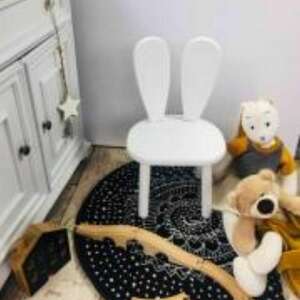 krzesełko królik białe meble dziecięce dla dzieci
