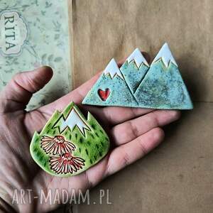 Magnesy górskie, ceramika, magnes, góry, serce