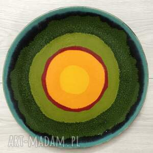 ręcznie wykonane ceramika dekoracyjny talerz 4 pory roku