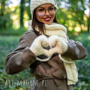 Rękawiczki MERINO “Beżowy ecru”