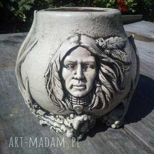 ceramika kamionkowa - użytkową i dekoracyjna, pieczenie wazon dekoracja