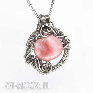 Srebrny naszyjnik z kwarcem wiśniowym - unikat