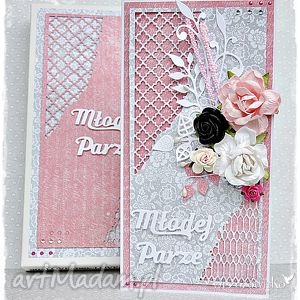 handmade scrapbooking kartki elegancka kartka ślubna