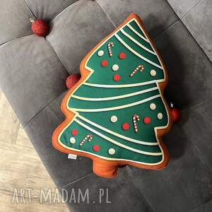 handmade pomysł na świąteczny prezent poduszka świąteczna piernik