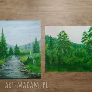 wyprzedaż kolekcji - zestaw ręcznie malowanych obrazów wiosna lato