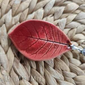 wisior ceramiczny jesień biżuteria prezent, rekodzieło, ozdoba