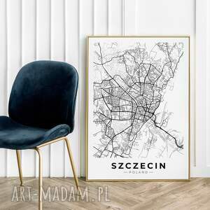 plakaty plakat mapa szczecin - format 50x70 cm