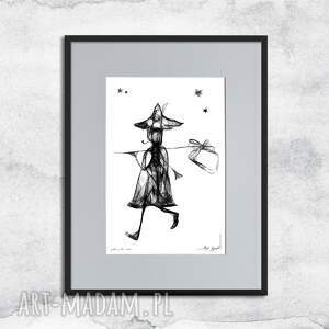 autorska grafika z ramą - nr 22, dekoracja do pokoju dziec, obraz