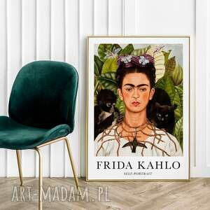 frida kahlo self portrait - plakat 50x70 cm, portret kobiety