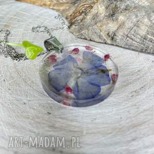 Okrągły z kolorowymi kwiatami z2059, wisiorek z łańcuszkiem