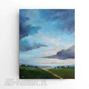 Obraz akrylowy 50x40 cm Chmury i ptaki - Przemijanie