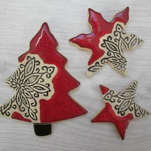 handmade pomysł na upominki komplet 3 świątecznych magnesów