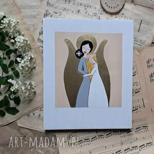 Prezent Anioł Stróż dla dziewczynki pamiątka komunijna no 1