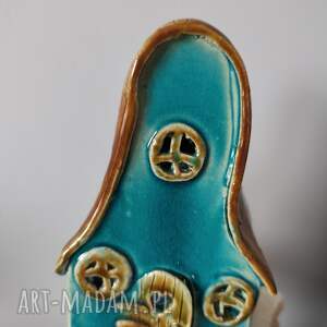 ceramiczna lampion, świeca, ceramika, chatka