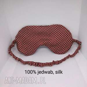 jedwabno wełniana opaska na oczy do spania i relaksu, maska jedwabna podróży