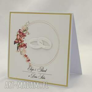 kartka na ślub w ozdobnej kopercie, 35, personalizowana elegancka