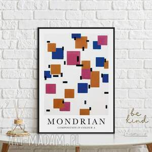 mondrian abstrakcja - plakat 30x40 cm, obraz modne plakaty