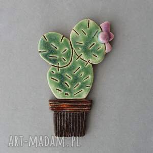 handmade magnesy o kaktus - magnes ceramiczny
