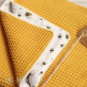 handmade pokoik dziecka kocyk musztardowa pszczoła