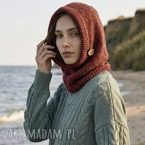 Ręcznie robiona balaclava miękki kapturokomin z alpaki i merynosa