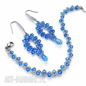 Komplet Biżuterii Sapphire Clarity - Bransoletka i Kolczyki