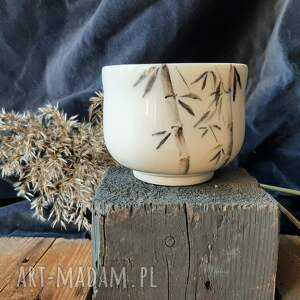 porcelanowa czarka - bambusy 230 ml ręcznie malowana, motywy japońskie ceremonia