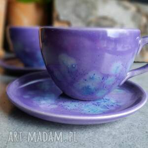 art by leika zestaw dwóch filiżanek - wisteria, ceramiczne filizanki dom kuchnia