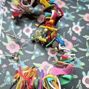 kolczyki kolorowe leciutkie koła zwracają uwagę box x1 boh, fri slub, et