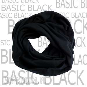 komin, szal - koło basic black, bawełniany, szalik bawełna