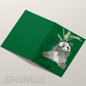 kartka okolicznościowa, na urodziny z pandą - Bednarczyk Ilu dom