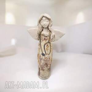 Anioł ceramiczny, recznie wykonany