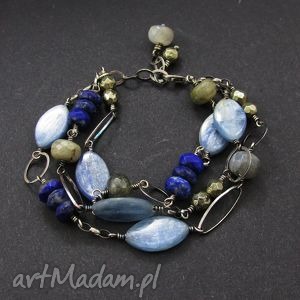 handmade kyanit, labradoryt, lapis lazuli, piryt