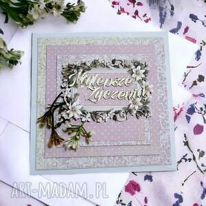ręcznie zrobione scrapbooking kartki kartka urodzinowa różowa vintage