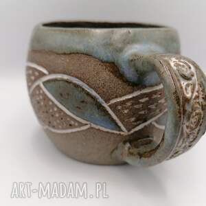 handmade ceramika kubek "wpływy - szafran"