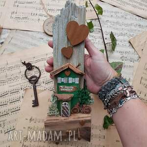 Prezent Zielono mi no 4, wieszak - drewna